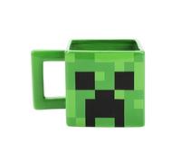 Minecraft Creeper Tasse carrée sculptée en céramique Vert 473 ml
