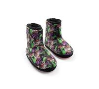 Minecraft Creeper & TNT | Chaussons montants multicolores et confortables | Vêtements de détente d'intérieur | Motif graffiti | Accessoires de jeu pour enfants