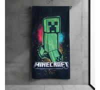 Minecraft Creeper Tower - Serviette de bain - 75 x 150 cm - 100 % coton - Serviette de plage - Drap de bain - Serviette de sauna - TNT (noir)