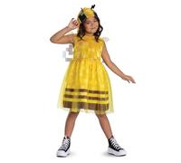 Minecraft - Déguisement Abeille pour Enfant Fille - Robe Jaune avec Serre-Tête Antennes - Taille M (7 à 8 Ans) - Licence Officielle - Costume Halloween, Carnaval ou Fête Déguisée Inspiré du Jeu Vidéo