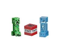 Minecraft Diamond Level Figurine Creeper avec son Arme Bloc TNT et Accessoires Multicolore