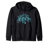 Minecraft Dungeons 2 Large Horde of Monster Mobs Blue Shade Sweat à Capuche