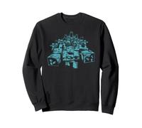 Minecraft Dungeons 2 Large Horde of Monster Mobs Blue Shade Sweatshirt