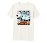 Minecraft Dungeons 2 Manga Style Boss Fight Against Warden T-Shirt Haut de Gamme