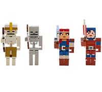 Minecraft Dungeons coffret Bataille de la Forge en Feu, 4 figurines articulées, jouet d’action et d’aventure pour enfant inspiré par le jeu vidéo, GWC03