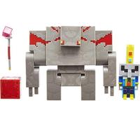 Minecraft Dungeons coffret figurines Golem et Arch-Illager avec accessoires inclus, jouet d’action et d’aventure pour enfant inspiré par le jeu vidéo, GND38