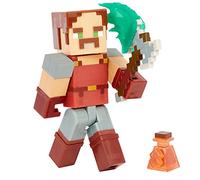 Minecraft Dungeons figurine articulée Hal 8 cm avec accessoires inclus, jouet d’action et d’aventure pour enfant inspiré par le jeu vidéo, GNC28