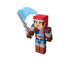Minecraft Dungeons figurine articulée Valorie 8 cm avec accessoires inclus, jouet d’action et d’aventure pour enfant inspiré par le jeu vidéo, GNC24