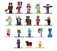 Minecraft Dungeons Nano Metalfigs Lot de 18 figurines de collection moulées sous pression Série 7, jouets pour enfants et adultes 4,2 cm