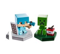 Minecraft Earth mini-figurines Alex & Creeper inspirées du jeu vidéo, avec puce NFC pour jouer en réalité augmentée, jouet pour enfant, GKT43