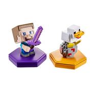 Minecraft Earth mini-figurines Steve & Poule inspirées du jeu vidéo, avec puce NFC pour jouer en réalité augmentée, jouet pour enfant, GKT42