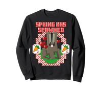 Minecraft Easter Spring Has Spawned Bunny Rabbit and Carrots Sweatshirt