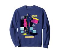 Minecraft Enderman with Colorful Blocks Pop Style Portrait Sweatshirt