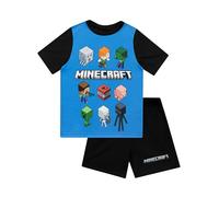 Minecraft - Ensemble De Pyjamas -Steve and Creeper - Garçon - Noir- 7-8 Ans