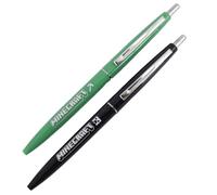 Minecraft - Ensemble de stylos (17,5 cm x 5 cm x 1,8 cm) (Noir/Vert)