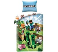 MINECRAFT Ensemble Lit Simple BUCO PRATO Original COPRIPIUMINO 140x200cm COTON