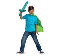 Minecraft - Épée & Cape Creeper - Licence Officielle - Déguisement Accessoire - Taille Enfant - Multicolore - Matériaux Durables - Cadeau Magique - Aventures - Fans de Minecraft - Dès 3 ans
