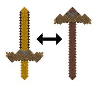 Minecraft -Épée-Pioche Transformable-accessoire 2-en-1