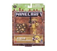 Minecraft - Figurine 7Cm - Steve avec Armure en Or Série 3 Vague 3