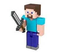 Minecraft Figurine 8 cm Steve, avec 1 élément de portail et 1 accessoire, jouet d’action et d’aventure pour enfant inspiré par le jeu vidéo, HFC27