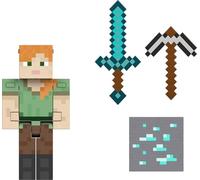 Mattel Figurine Minecraft Alex Diamond Level, 6 ans et plus