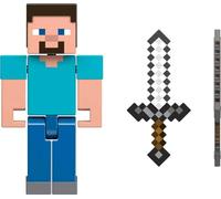 Minecraft Figurine Articulée Steve avec Accessoire et élément de Portail (8 cm), à Collectionner, Jouet Enfant, Dès 3 Ans, HMB17