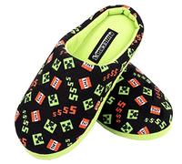 Minecraft Garçon, Basses, SLIPPER, Noir, 33 EU