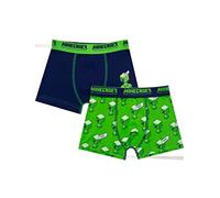 Minecraft Garçons sous-Vêtements Lot de 2 Vert et Bleu 10-11 Ans