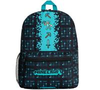 Minecraft Get Trend Sac a Dos Garcon, Fermeture Eclair et Sangle Réglable Sac Dos avec Compartiments Multiples Pour École, Sortie ou Voyage, Gaming Merchandise Cadeau Garcon (Bleu)