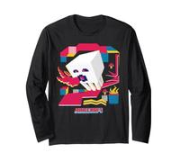 Minecraft Ghast in Colorful Nether World Pop Style Portrait Manche Longue