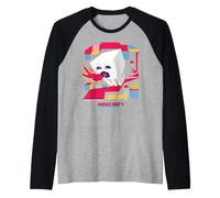 Minecraft Ghast in Colorful Nether World Pop Style Portrait Manche Raglan