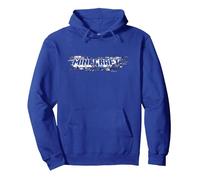 Minecraft Glitching Classic Logo Sweat à Capuche, Unisexe pour Adultes, Bleu Royal, M