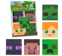 Minecraft Gommettes Autocollantes Enfant Lot de 5 Stickers 3D Lenticulaires Autocollants Ordinateur Portable Cahier Creeper Cadeau Gamer