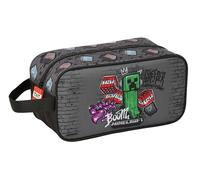 Minecraft Graffiti - Sac à Chaussures Moyen, Multi-usages, Trousse de Sport, extrascolaire, Football, Confortable et Polyvalent, 29 x 14 x 15 cm