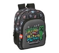 MINECRAFT GRAFFITI - Sac à dos scolaire pour enfants d'âge scolaire confortable et polyvalent qualité et résistance 26 x 11 x 34