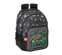 MINECRAFT GRAFFITI - Sac à dos scolaire pour enfants, idéal pour les enfants de différents âges, confortable et polyvalent, qualité et résistance, 32 x 15 x 42 cm