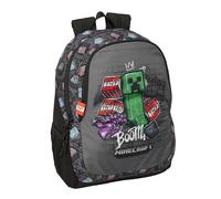 MINECRAFT GRAFFITI - Sac à dos scolaire pour enfants, idéal pour les enfants de différents âges, confortable et polyvalent, qualité et résistance, 32 x 16 x 44 cm