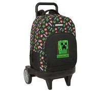 MINECRAFT - Grand sac à dos à roulettes, compact évolution, amovible, idéal pour les enfants de différents âges, confortable et polyvalent, qualité et résistance, 33 x 22 x 45 cm