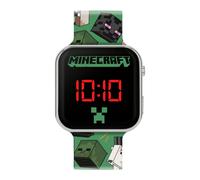 Minecraft Green Printed Strap LED Watch MIN4230