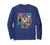Minecraft Group Shot Colored Box Up Manche Longue