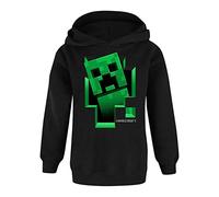 Minecraft Hoodie Boys Kids Gamer Black Creeper Inside Pull à Capuche