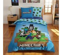 Minecraft Housse de Couette Enfant 140x200 + Taie 63x63 Ready to Survive