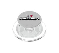 Minecraft I Heart Minecraft Logo PopSockets PopGrip pour MagSafe
