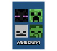 Minecraft Jeté de lit en polaire douce et légère Motif Mob Monsters