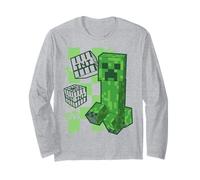 Minecraft KA-Boom! Creeper and TNT Pixel Art Manche Longue