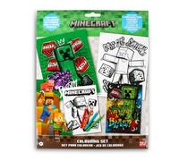 Minecraft Kids Creeper Kit de coloriage comprenant : carnet, feuilles de coloriage et crayons de couleur