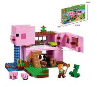 Minecraft La Maison de Porcelet - Jouet de Construction avec Figurine de Héros, Mobs, Ferme & Biome de la Forêt - Cadeau pour Gamer