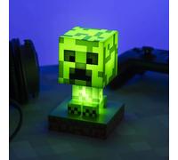 Lampe 3D Minecraft Creeper - Officielle, Lampe de Nuit - 12 cm de Haut, Fonctionne sur Piles, Décor de Chambre pour Gamers