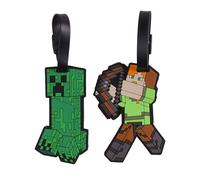 Minecraft Lot de 2 étiquettes de bagage en silicone pour sacs, valises et voyage