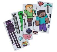 Minecraft Lot de 4 Feuilles d'autocollants muraux Amovibles en Vinyle sur Le thème du Jeu vidéo Paladone